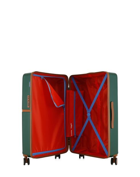 Lot de 4 valises 4 roues doubles Oakland-O vert foncé - L/M/S/XS