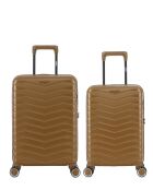 Lot de 2 valises cabine 4 roues doubles Seattle bronze - S/XS