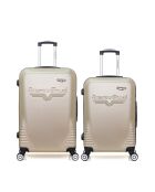 Set di 2 - Valigia grande e valigia da weekend Dc beige - L/M