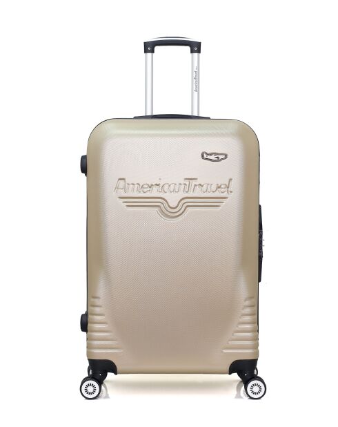 Lot de 2 - Valise grand format et valise weekend Dc beiges - L/M