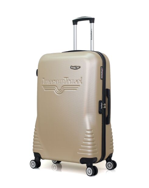Lot de 2 - Valise grand format et valise weekend Dc beiges - L/M