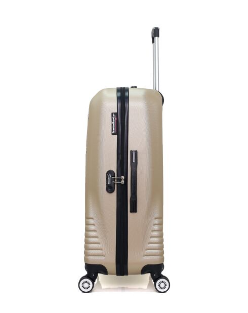 Lot de 2 - Valise grand format et valise weekend Dc beiges - L/M