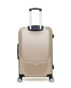 Set di 2 - Valigia grande e valigia da weekend Dc beige - L/M