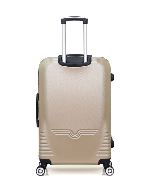 Lot de 2 - Valise grand format et valise weekend Dc beiges - L/M