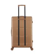 2er-Set - Cleveland hellbrauner großer Koffer und Wochenendkoffer mit 4 Doppelrädern - L/M
