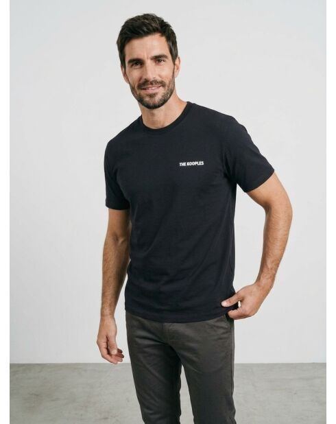 Kurzarm-T-Shirt mit schwarzem Logo