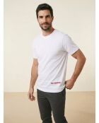 Kurzarm-T-Shirt mit weißem Logo