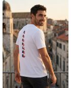 Kurzarm-T-Shirt mit weißem Logo