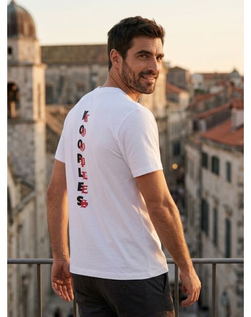 Kurzarm-T-Shirt mit weißem Logo