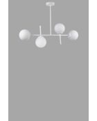 Lampadario 8990-2 bianco - 65x15x15 cm