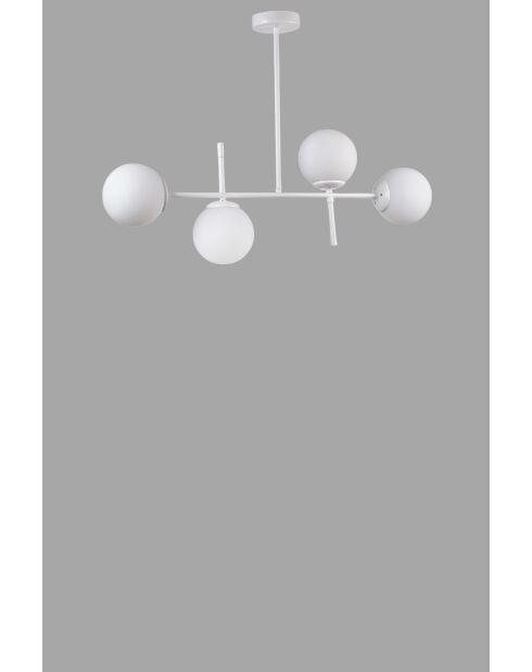 Lampadario 8990-2 bianco - 65x15x15 cm