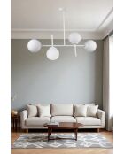 Lampadario 8990-2 bianco - 65x15x15 cm