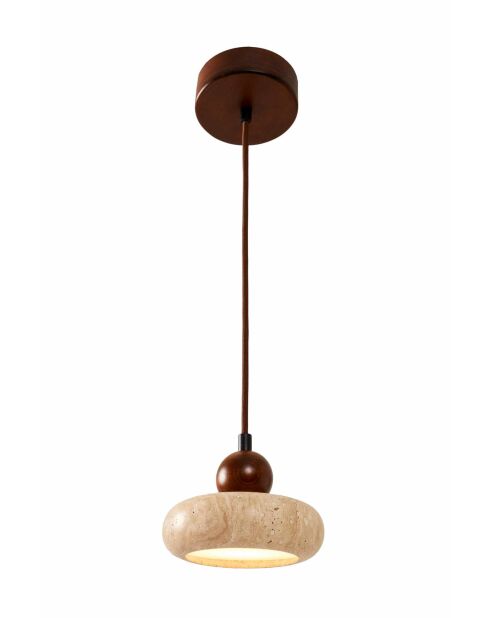 Lustre Rond beige noyer - 140 x15x4 cm