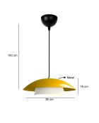 Lustre 241760 jaune - 100x36x16 cm