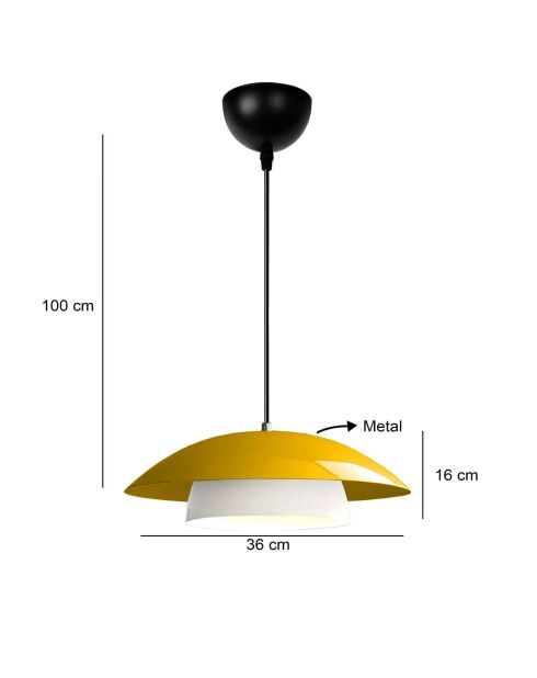 Lustre 241760 jaune - 100x36x16 cm