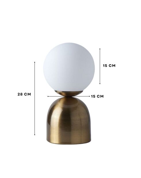 Lampe de table 242095 blanc antiquités - 28x15x15 cm