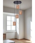 Lustre 9075-4 chêne noir - 80x14x28 cm