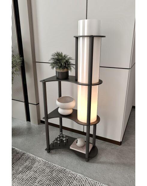 KS-11121 schwarze Stehleuchte - 120x17x82 cm