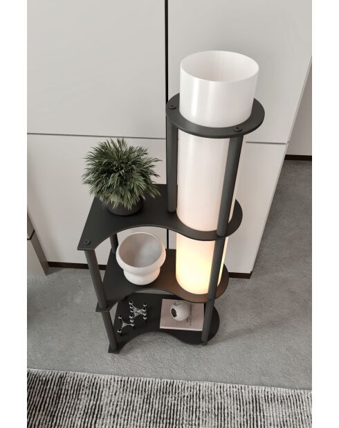 KS-11121 schwarze Stehleuchte - 120x17x82 cm