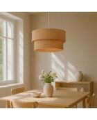 Kroonluchter 242123 beige wit - 70x30x14 cm