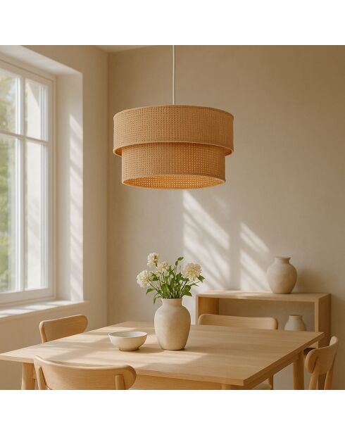 Kroonluchter 242123 beige wit - 70x30x14 cm