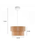 Kroonluchter 242123 beige wit - 70x30x14 cm