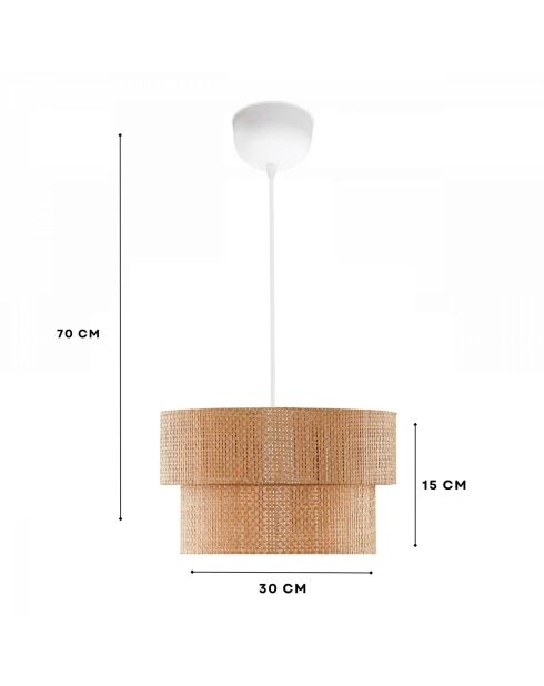 Kroonluchter 242123 beige wit - 70x30x14 cm