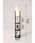 Lampadaire Radiante noir - 135 x17x35 cm