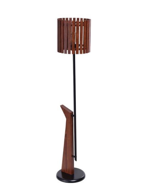 Lámpara de pie 8956-5 nogal negro - 155x30x28 cm