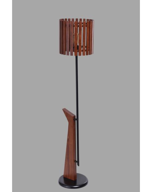 Lámpara de pie 8956-5 nogal negro - 155x30x28 cm