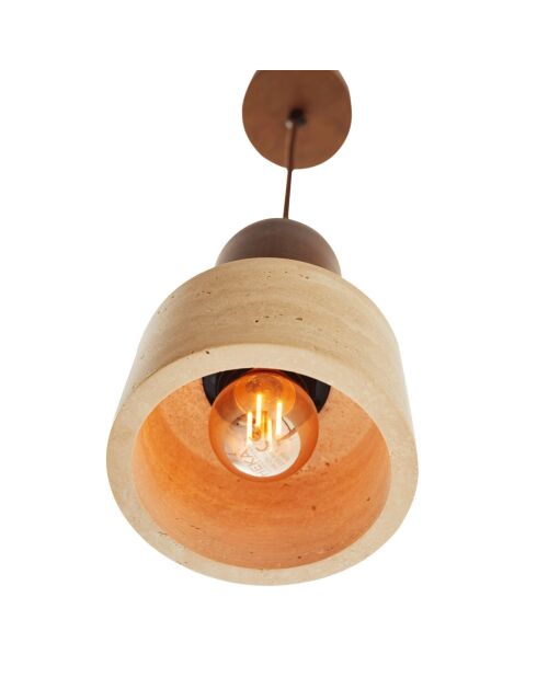 Lustre Loer beige noyer - 154x12x19 cm