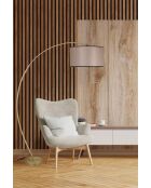 8540-11 donkere rieten vloerlamp - 185 x185 x30 cm