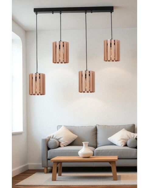 Lustre 9075-6 chêne noir - 80x65x19 cm