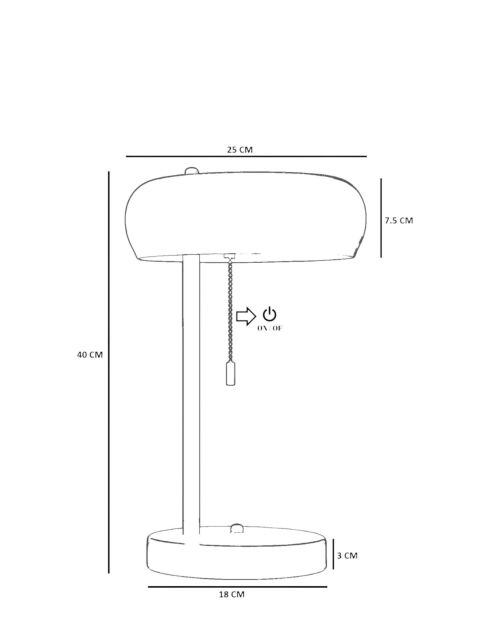 Lampe de table 8896-4 doré noir - 40x25x7,5 cm