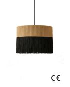 Ténabra kroonluchter beige zwart - 50x30x25 cm