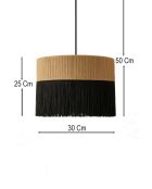 Ténabra kroonluchter beige zwart - 50x30x25 cm