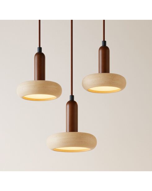 Lustre Ver - Noixbeige noyer - 152x22x16 cm