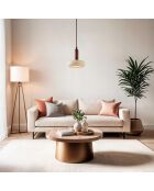 Lustre Ver - Noixbeige noyer - 152x22x16 cm