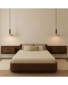 Lustre Ver - Noixbeige noyer - 152x22x16 cm
