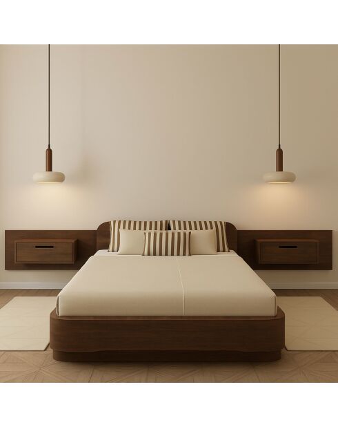 Lustre Ver - Noixbeige noyer - 152x22x16 cm