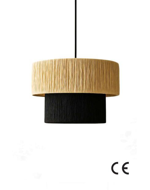 Macora Kronleuchter cremeschwarz - 48x30x21 cm