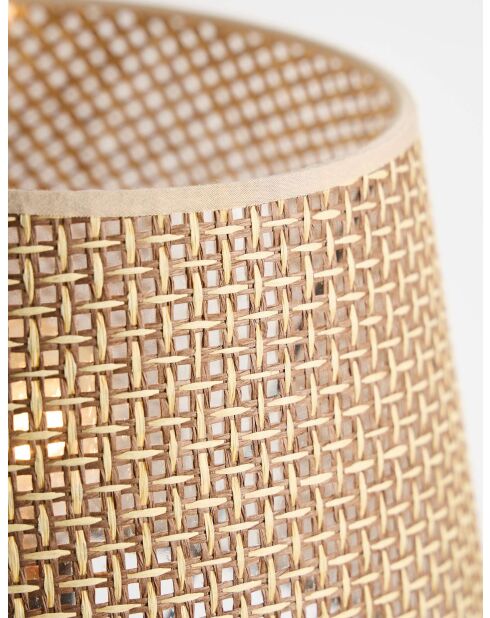 Lampe de table Hasır Sapkalı Traverten marron beige - 48x30x19 cm