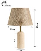 Lampe de table Hasır Sapkalı Traverten marron beige - 48x30x19 cm