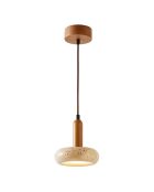 Lustre Chêne vermillon beige chêne - 152x22x16 cm