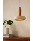 Lustre Chêne vermillon beige chêne - 152x22x16 cm