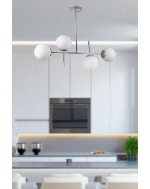 Lustre 8990-1 blanc gris - 65x15 cmx15 cm