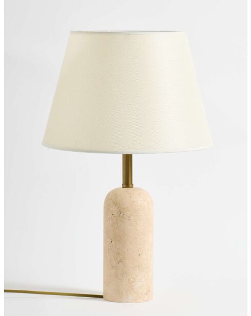 Lampe de table Travertin de Kumas Sapkalı crème beige - 48x30x19 cm