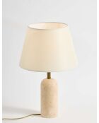 Lampe de table Travertin de Kumas Sapkalı crème beige - 48x30x19 cm