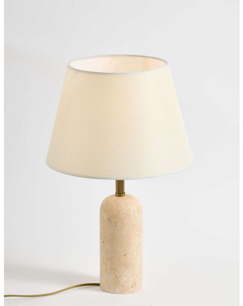 Lampe de table Travertin de Kumas Sapkalı crème beige - 48x30x19 cm