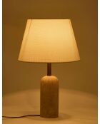 Lampe de table Travertin de Kumas Sapkalı crème beige - 48x30x19 cm